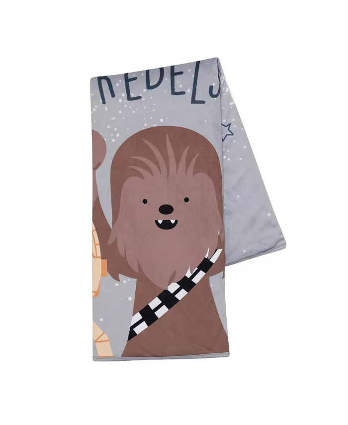Lambs and Ivy Star Wars Rebels R2D2 C-3PO Chewbacca Soft Faux Shearling Baby Blanket