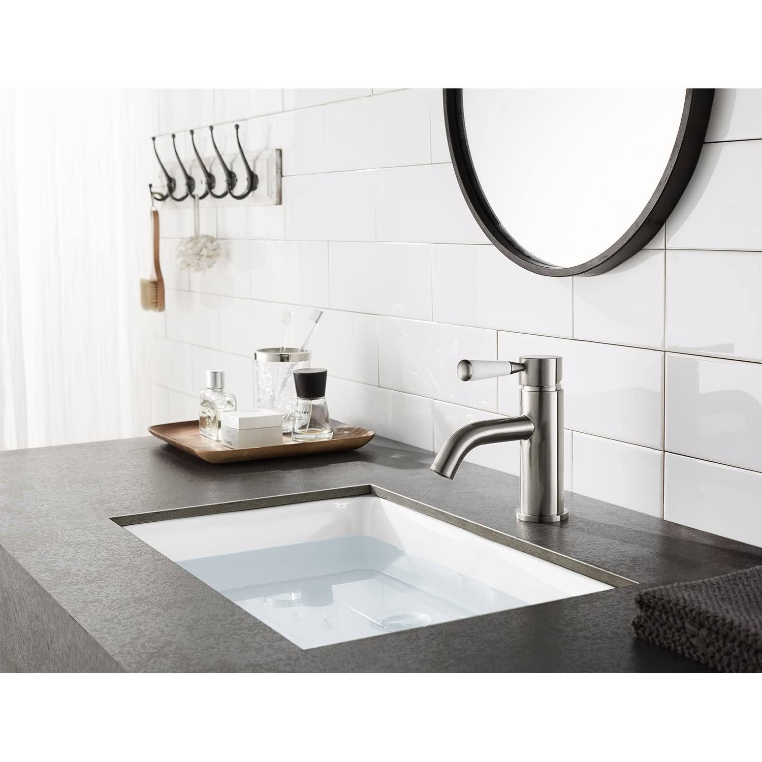 Kingston Brass LS8220DPL Paris Single Hole Bathroom Faucet with Drain Assembly Finish: Matte Black