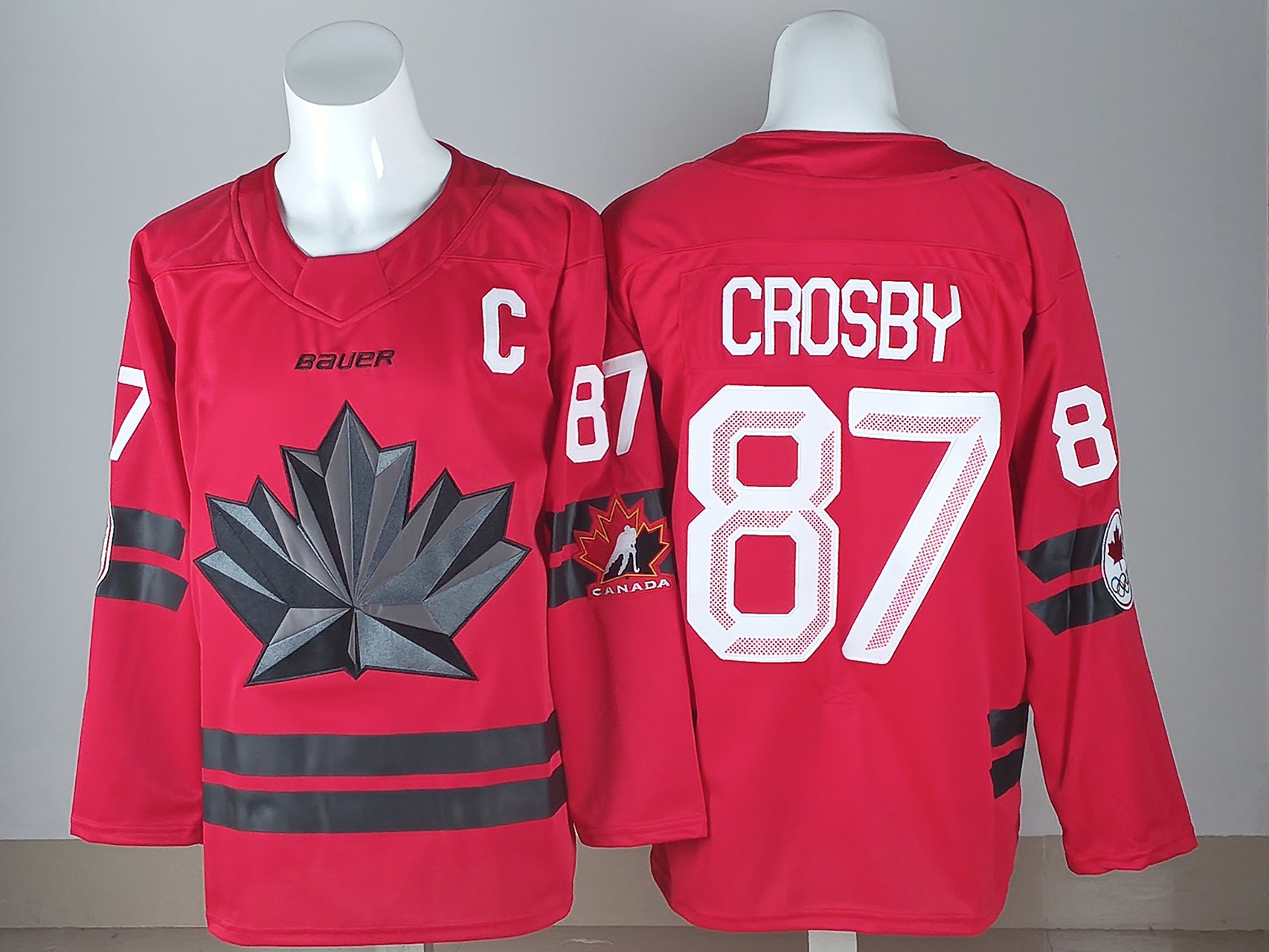Men's Canada Hockey Sidney Crosby #87 Red 2026 Winter Olympics Jersey