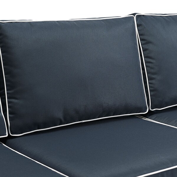 Crosley Bradenton Sofa with Navy Cushions