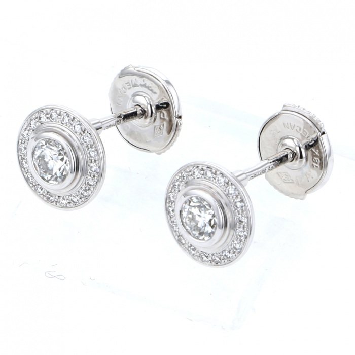 Cartier Damour (diamant Leger) Diamond Earrings 18K White Gold