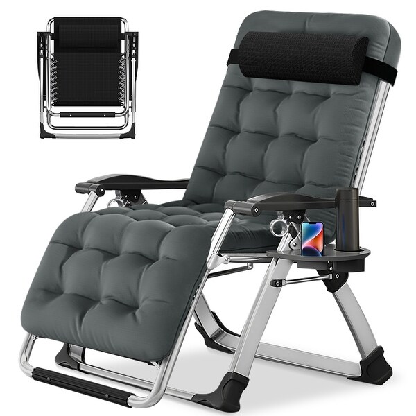 DoCred Zero Gravity Chair,Folding Lawn Chaise Recliner Lounge Chair