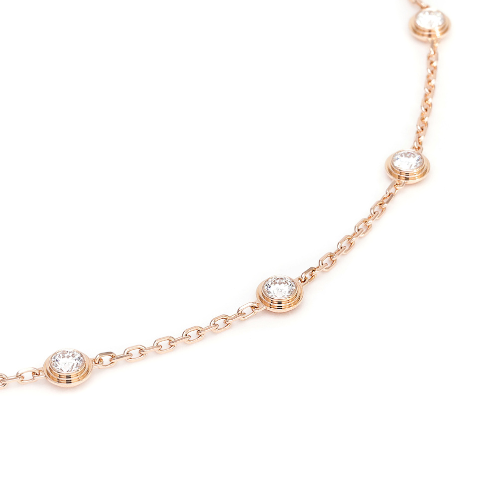 Cartier Damour (diamant Leger) 7P Diamond Bracelet 18K Rose Gold B6002900