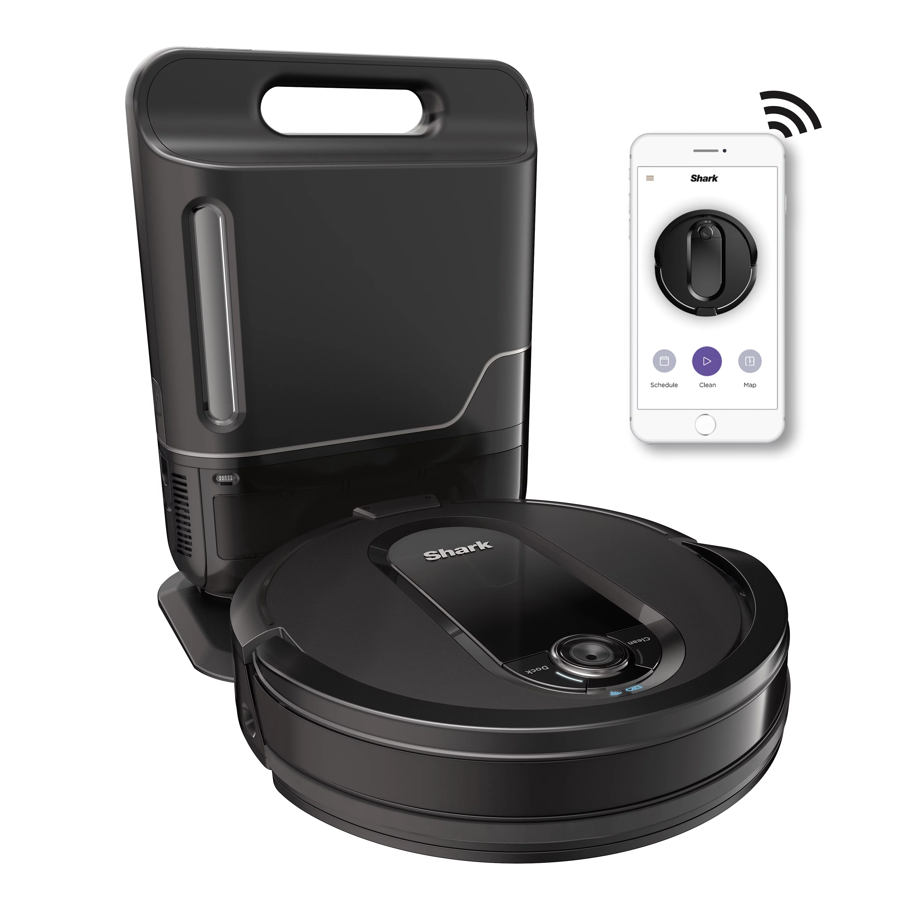 Shark IQ Intelligent Wifi Robot Vacuum Cleaner w/ Self Empty Charger Base, Black