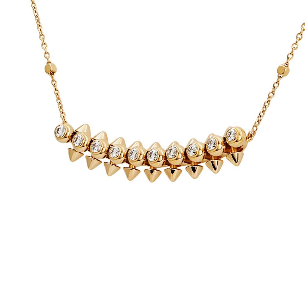 Cartier Crash Necklace 18K Rose Gold Diamond N7424312