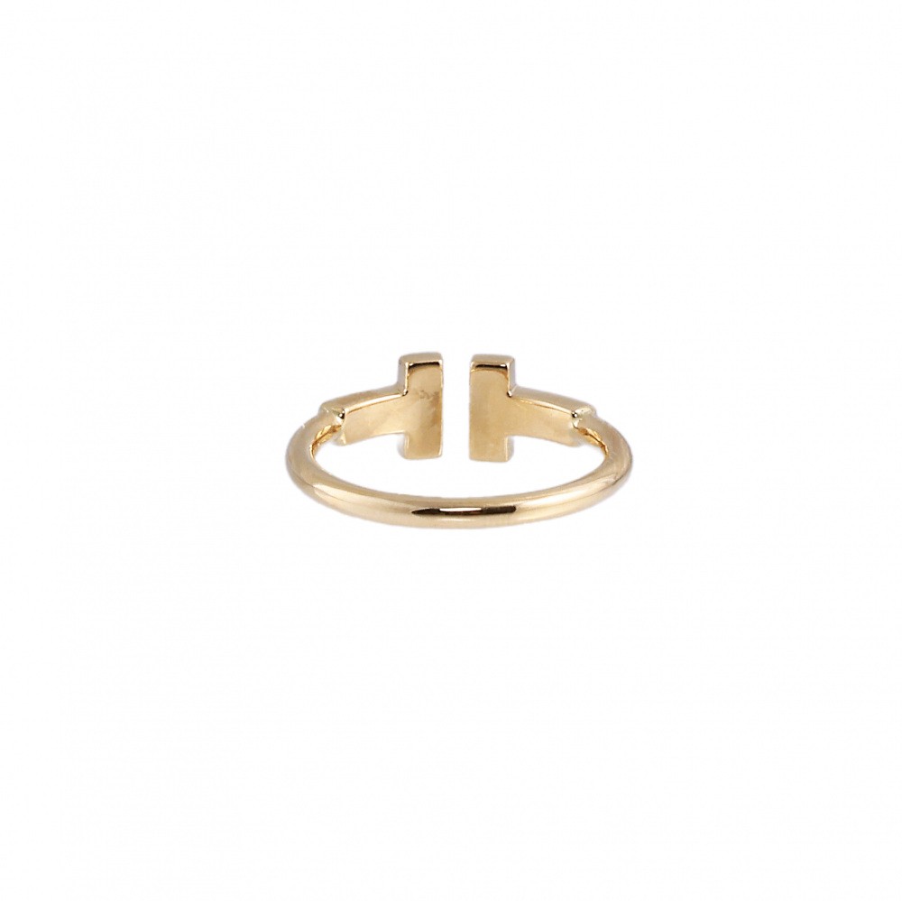 Tiffany & Co. Tiffany T Wire Ring 18K Yellow Gold Diamond