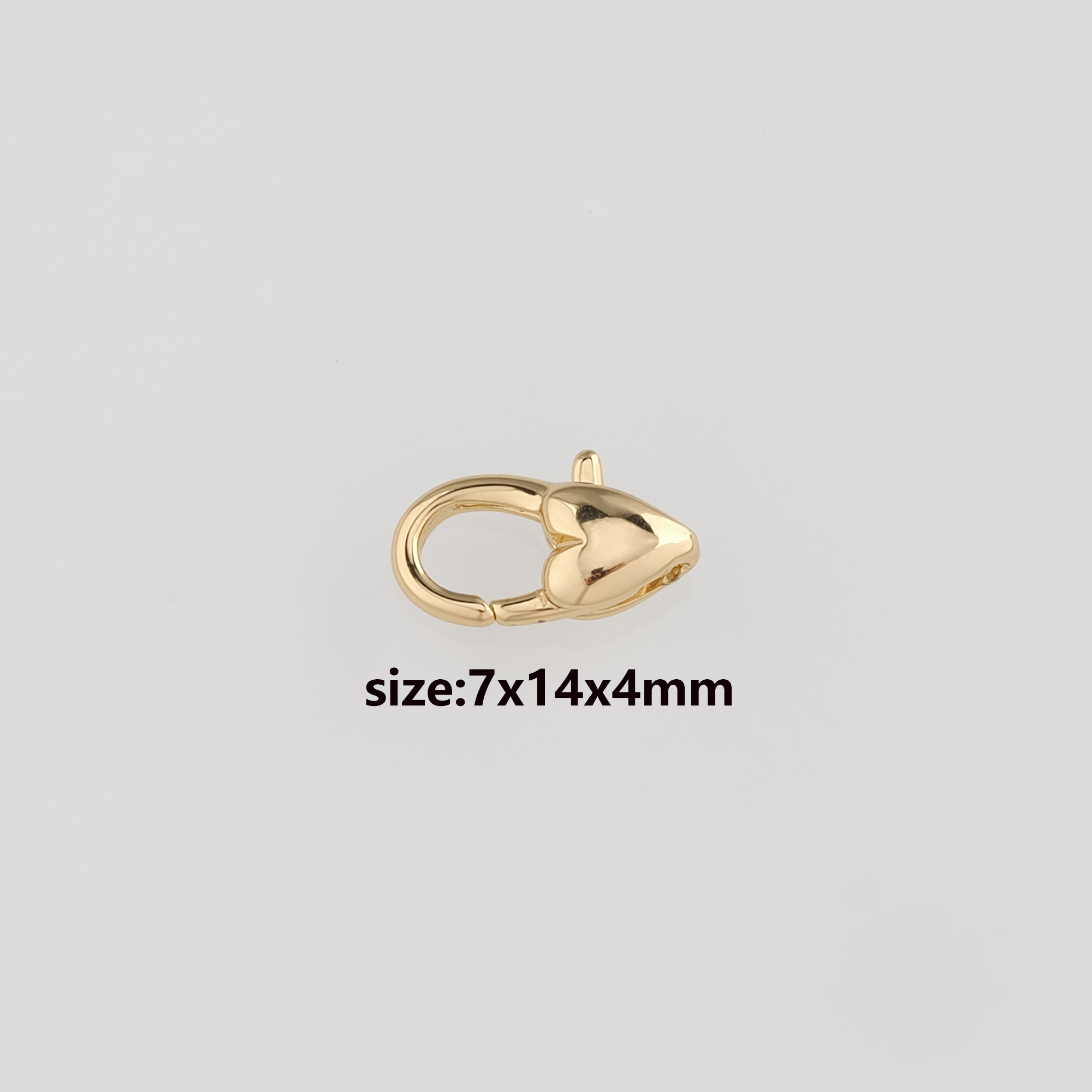 18K Gold Filled Lobster Claw Clasp,Heart Lobster Clasp Lock,Spring Buckle for DIY Jewelry Necklace Bracelet