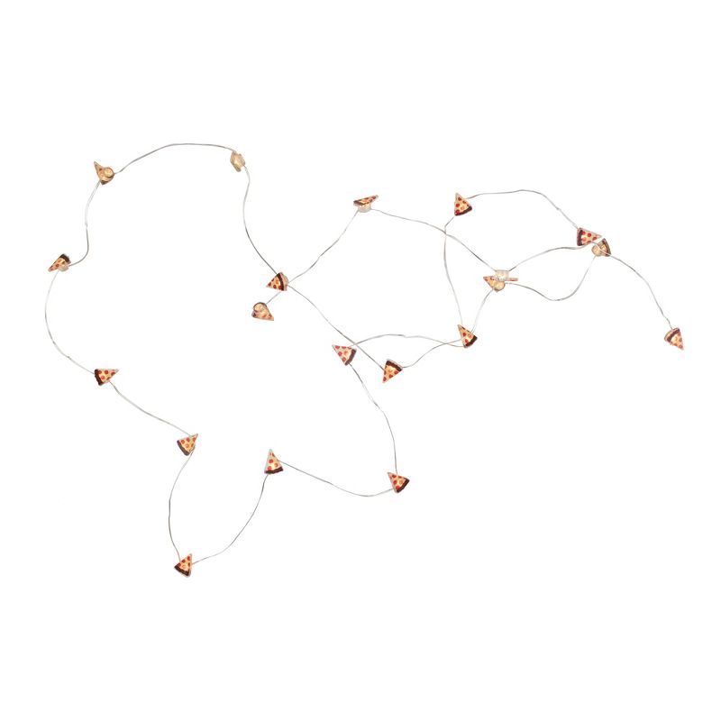 Northlight LED Pizza Fairy Lights - Warm White - 2.75' Silver Wire - 10pcs