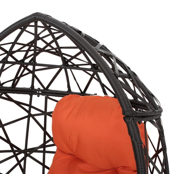 Palazzo Wicker Cushioned Teardrop Chair by Christopher Knight Home