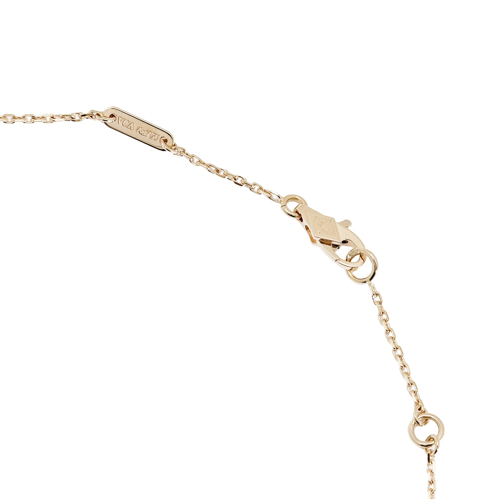 Van Cleef & Arpels Sweet Papillon Necklace 18K Yellow Gold Mother of Pearl VCARF69300