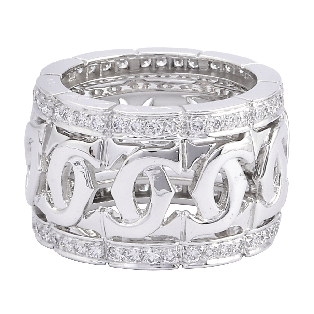 Cartier Entrerace Ring 18K White Gold Diamond