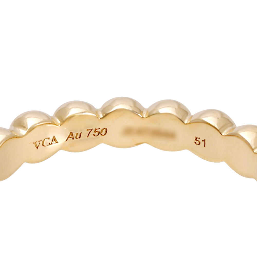 Van Cleef & Arpels Perlet Gold Pearl Ring 18K Yellow Gold VCARO3Y500