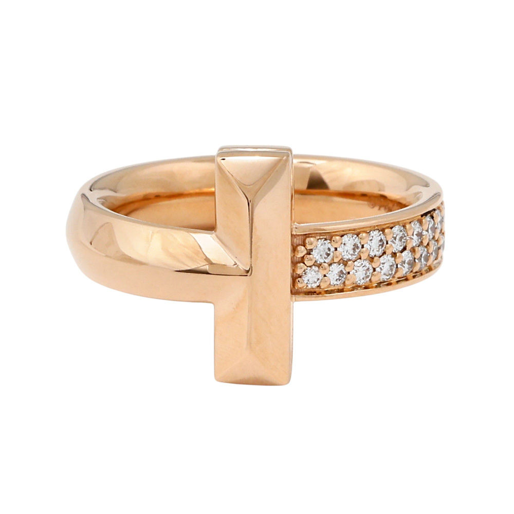 Tiffany & Co. Tiffany T One Ring 18K Rose Gold Diamond 68171865