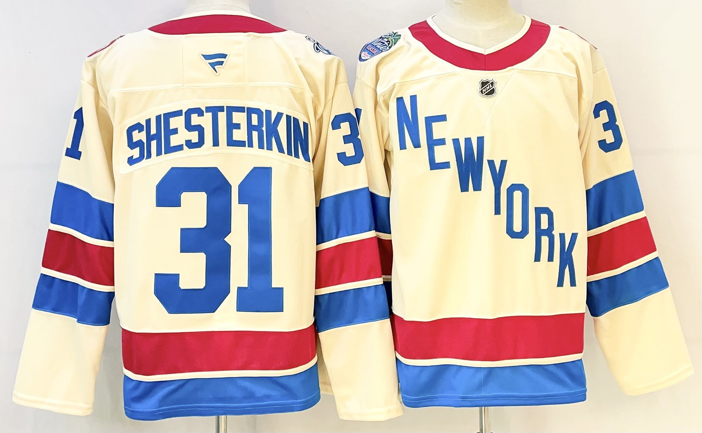 Men's New York Rangers Igor Shesterkin #31 Fanatics Beige Breakaway Player Jersey