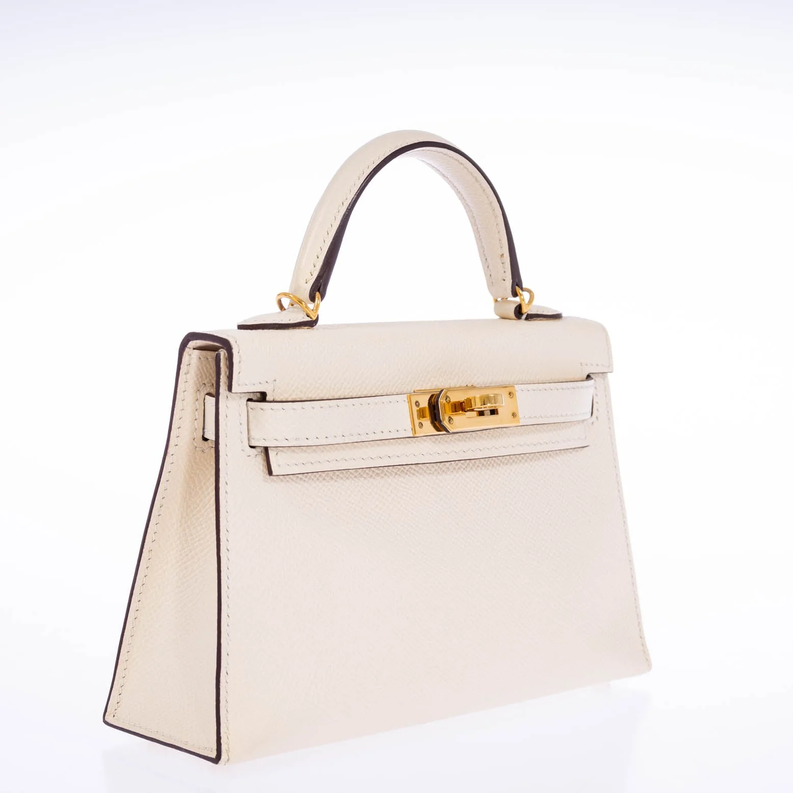 Hermès Mini Kelly 20 II Sellier Nata Epsom Gold Hardware