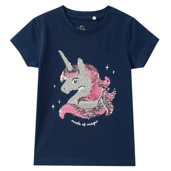 Topolino Mädchen T-Shirt mit Wendepailletten