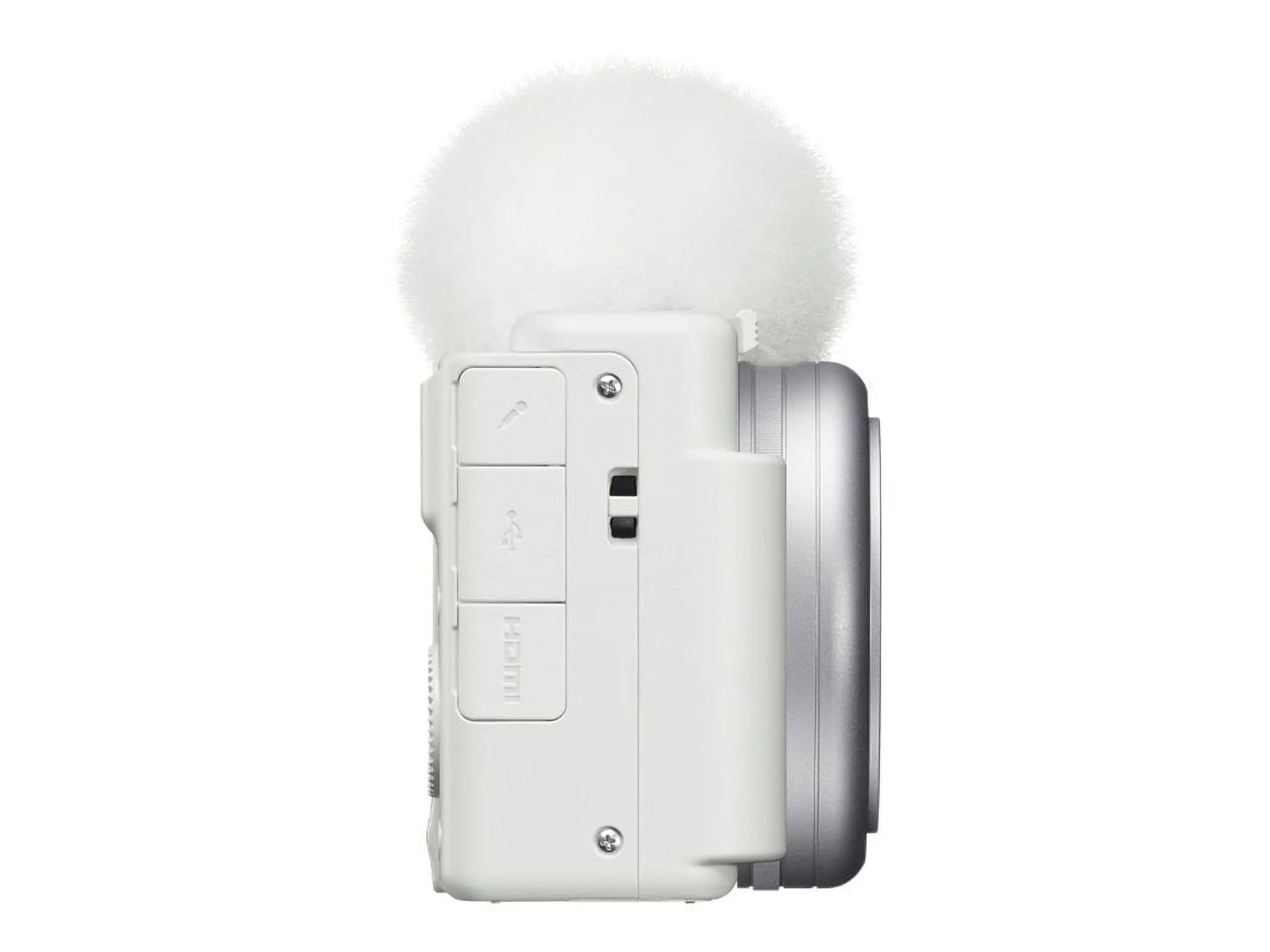 Sony ZV-1F - Digital camera - compact - 20.1 MP - 4K / 30 fps - ZEISS - Wi-Fi, Bluetooth - white
