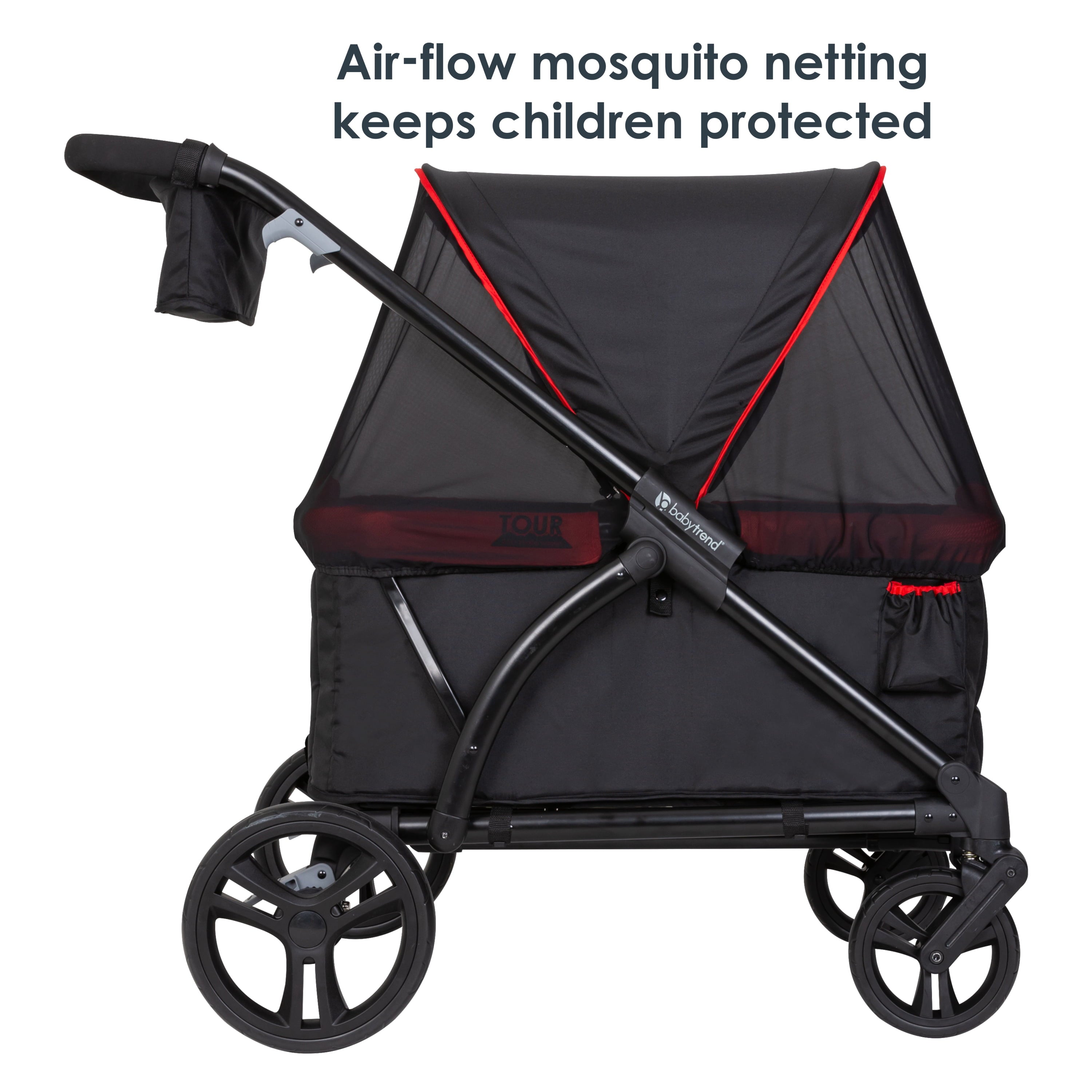 Baby Trend Tour 2-in-1 Stroller Wagon - Mars Red - Red