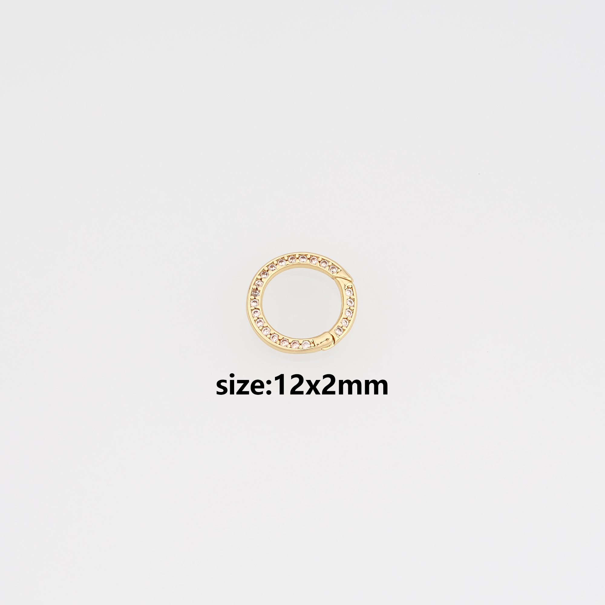 18K Gold Filled Round Clasp,Push Snap Clasp,Spring Buckle Bracelet Necklace for DIY Jewelry Finding Necklace Bracelet