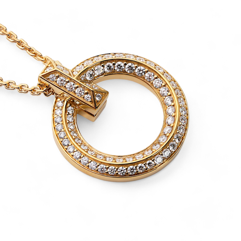 Tiffany & Co. Tiffany T One Circle Necklace 18K Yellow Gold Diamond 72154584