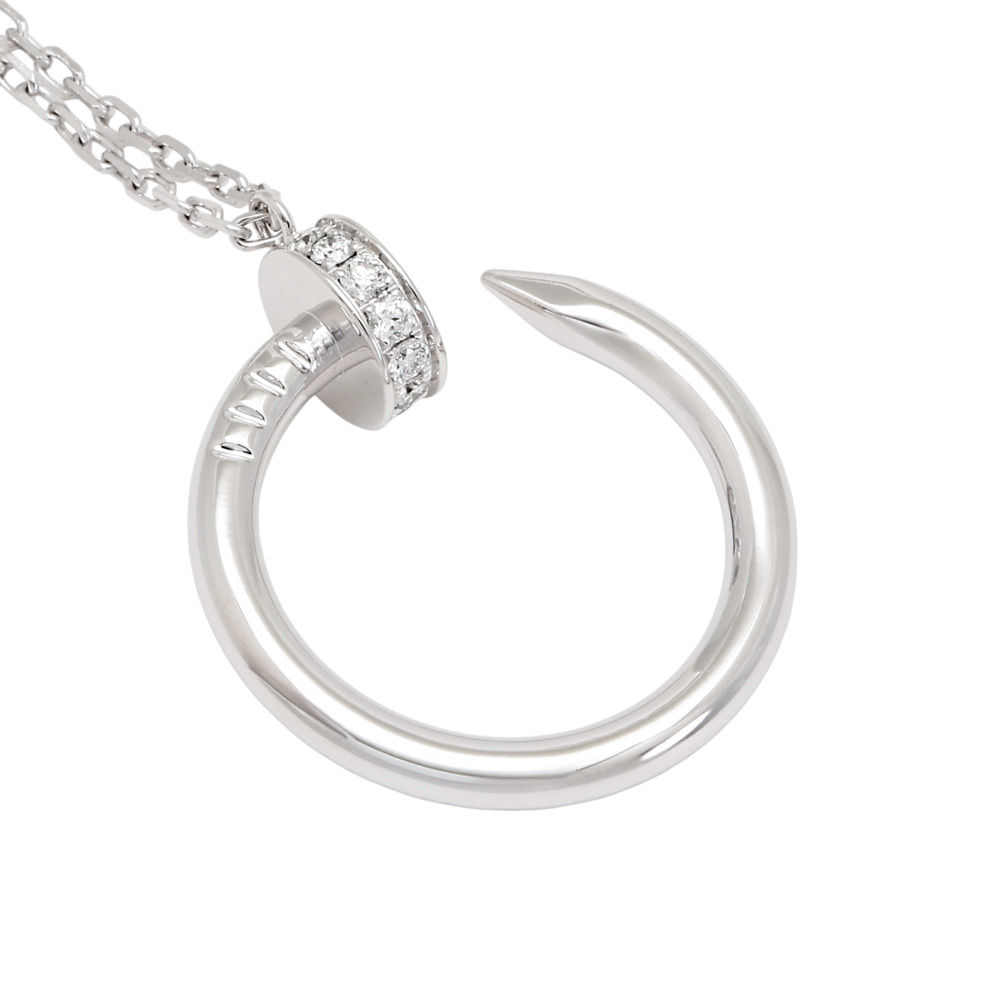 Cartier Juste un Clou Diamond Necklace 18K White Gold B7224898