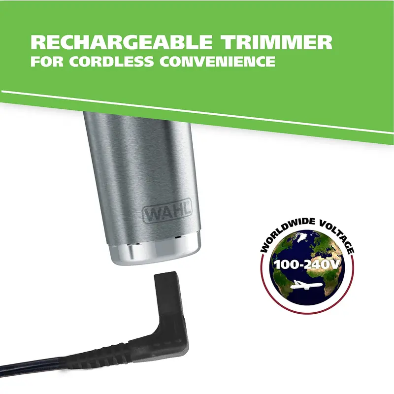 Wahl Lithium-Ion Beard Trimmer 2.0+ – Stainless Steel Precision Grooming Tool