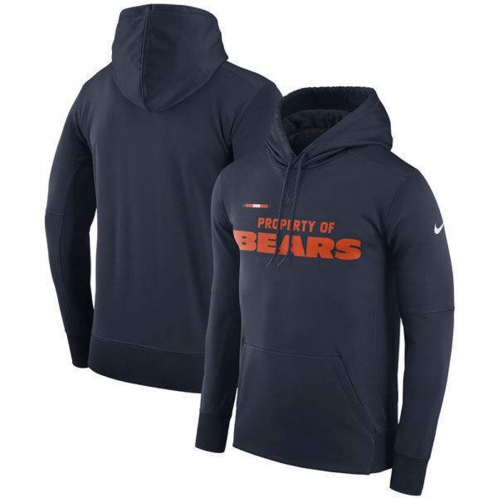Men's Chicago Bears Navy Club Therma NFL Pullover Hoodie