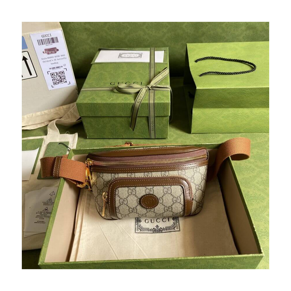Gucci Belt Bag with Interlocking G in Brown GG Supreme
