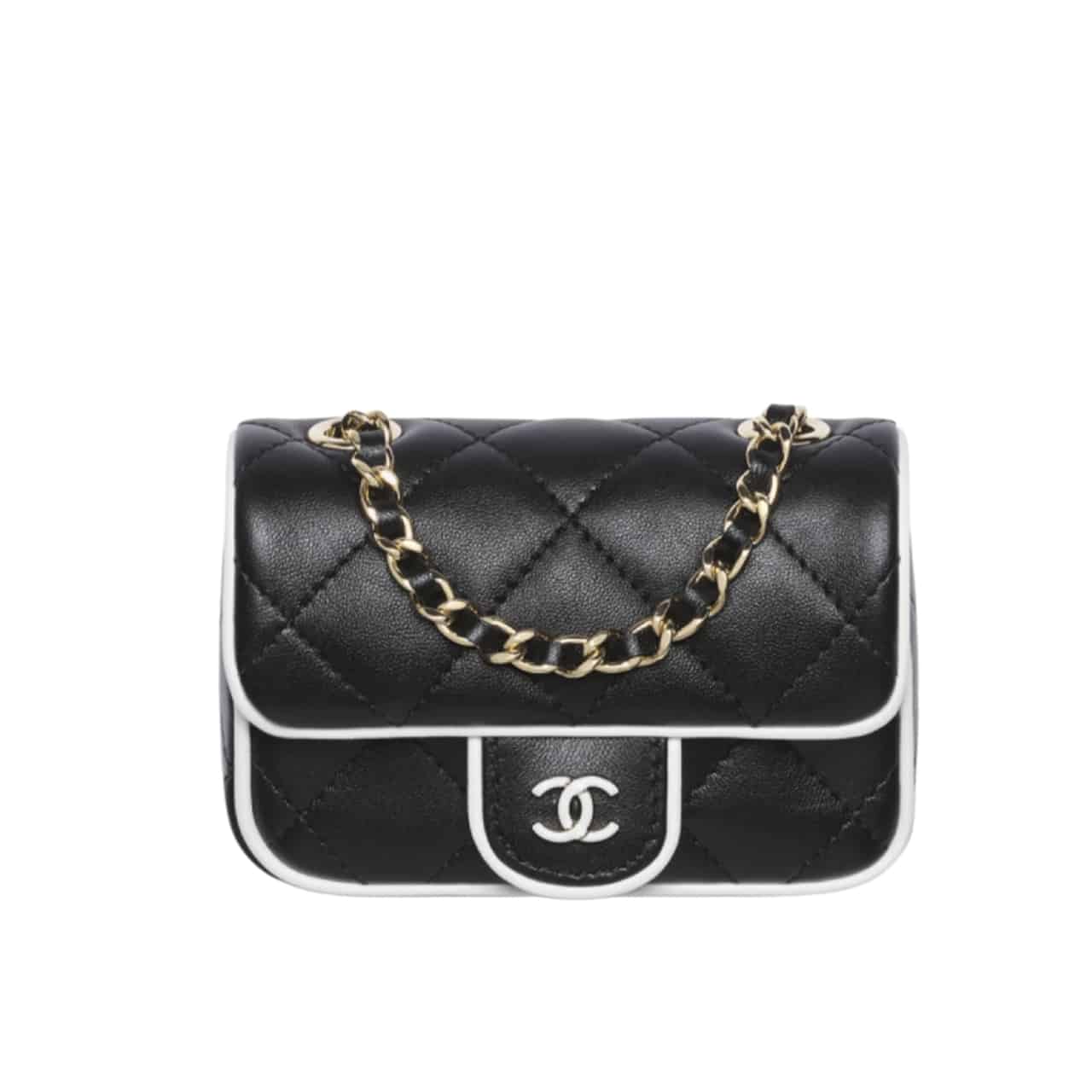 Chanel Clutch With Chain Black And White 18Cm/7.1in Ap4512 B19460 Nafjo