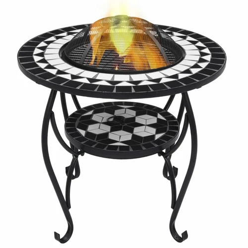 Mosaic Fire Pit Table Terracotta 26.8
