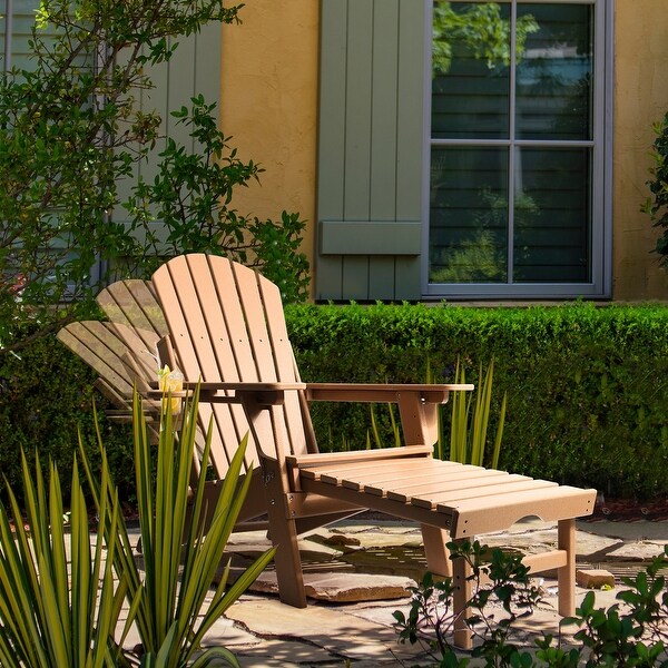 Vrakae Folding and Adjustable Adirondack Chair with Ottoman