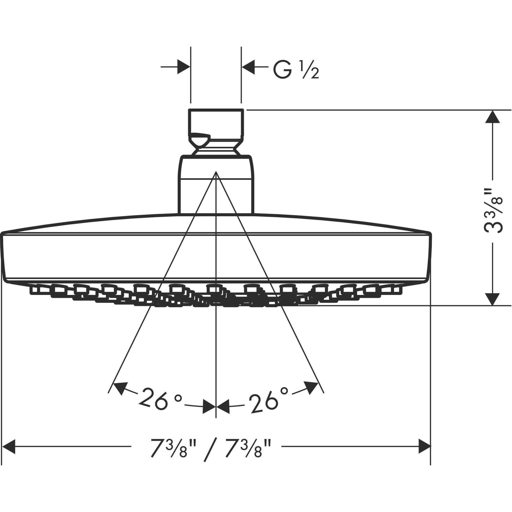 Hansgrohe 04387000 Croma Select E 180 2-Jet Showerhead, 1.8 GPM Chrome