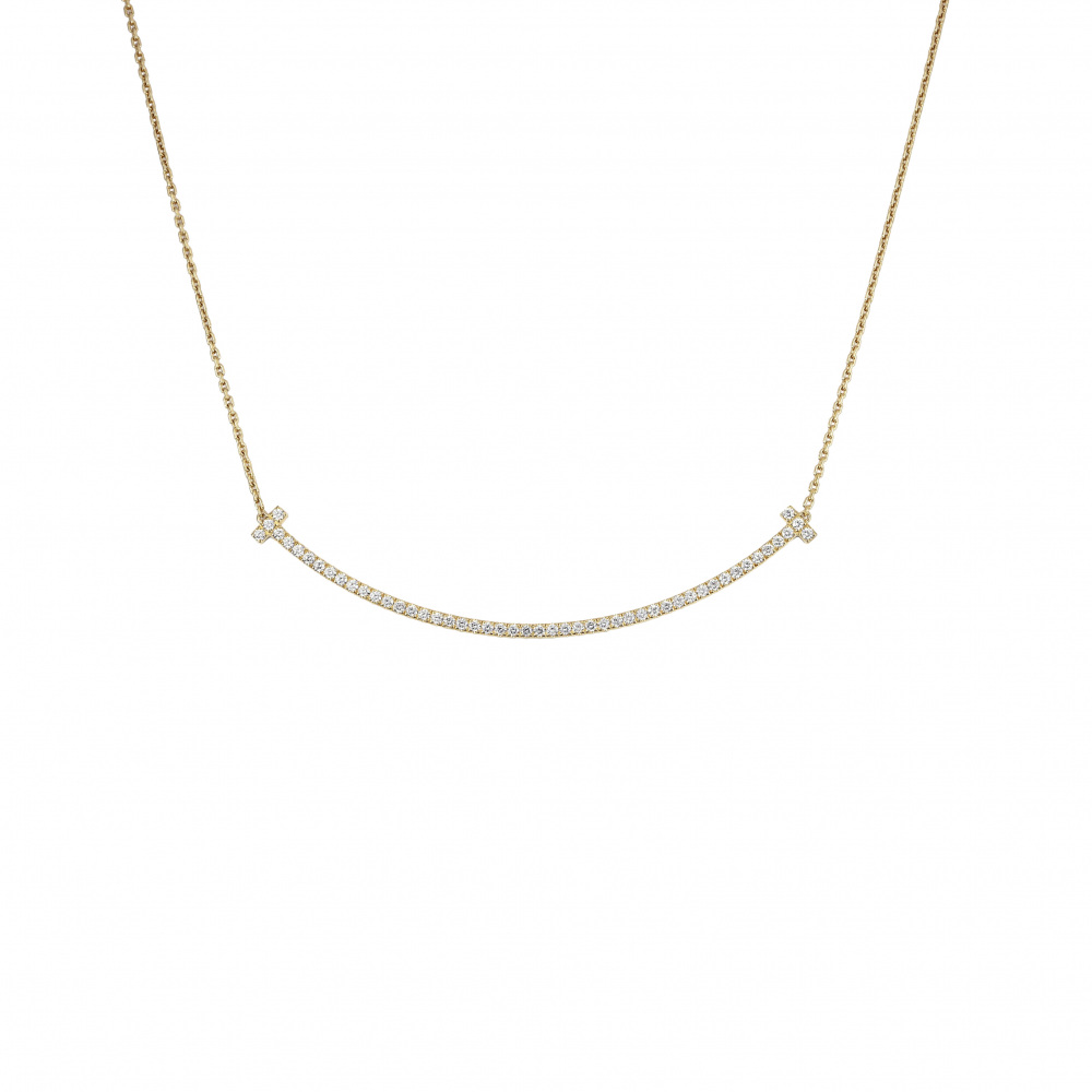 Tiffany & Co. Tiffany T Smile Xl Necklace 18K Yellow Gold Diamond 67513460