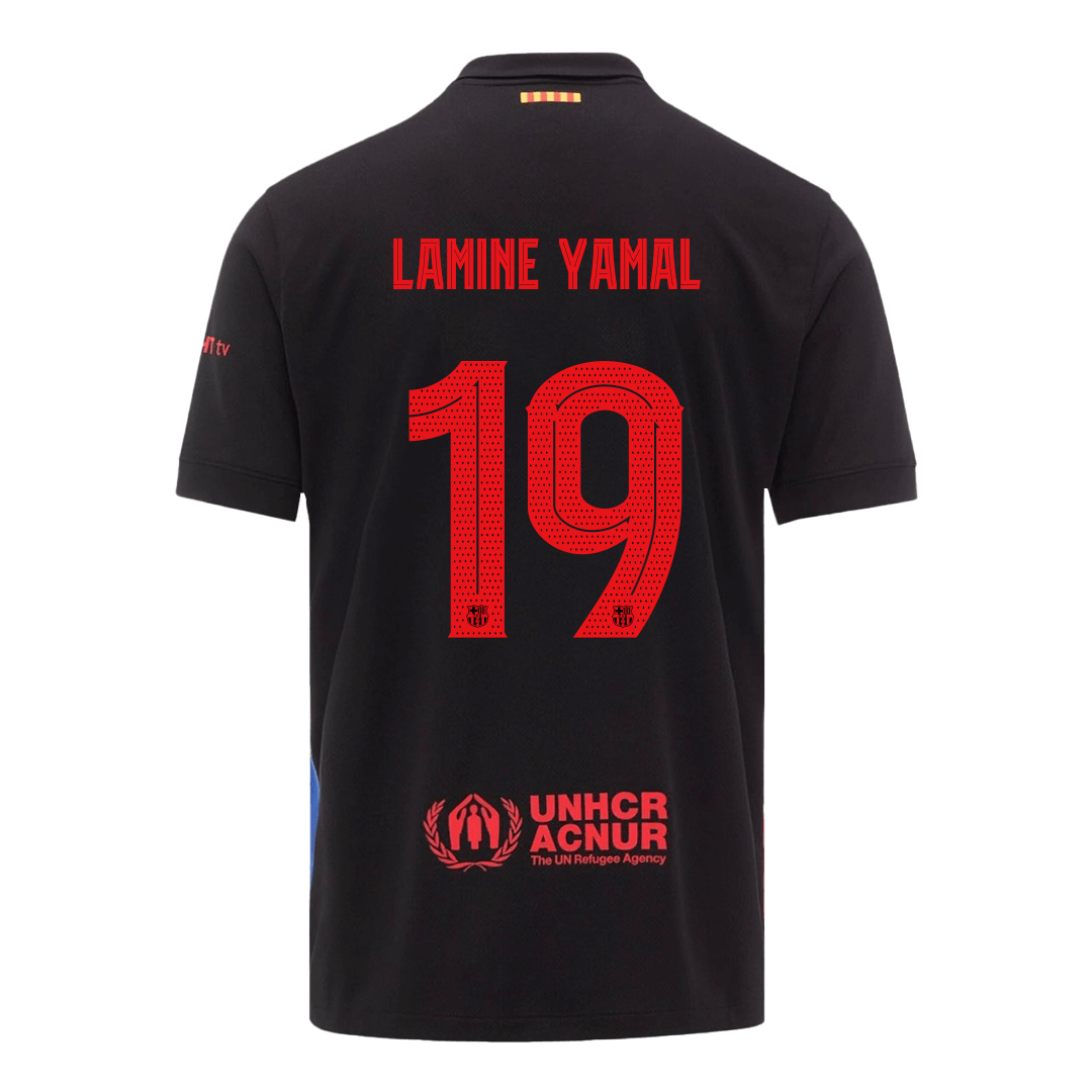 LAMINE YAMAL #19 Barcelona Away Soccer Jersey -UCL