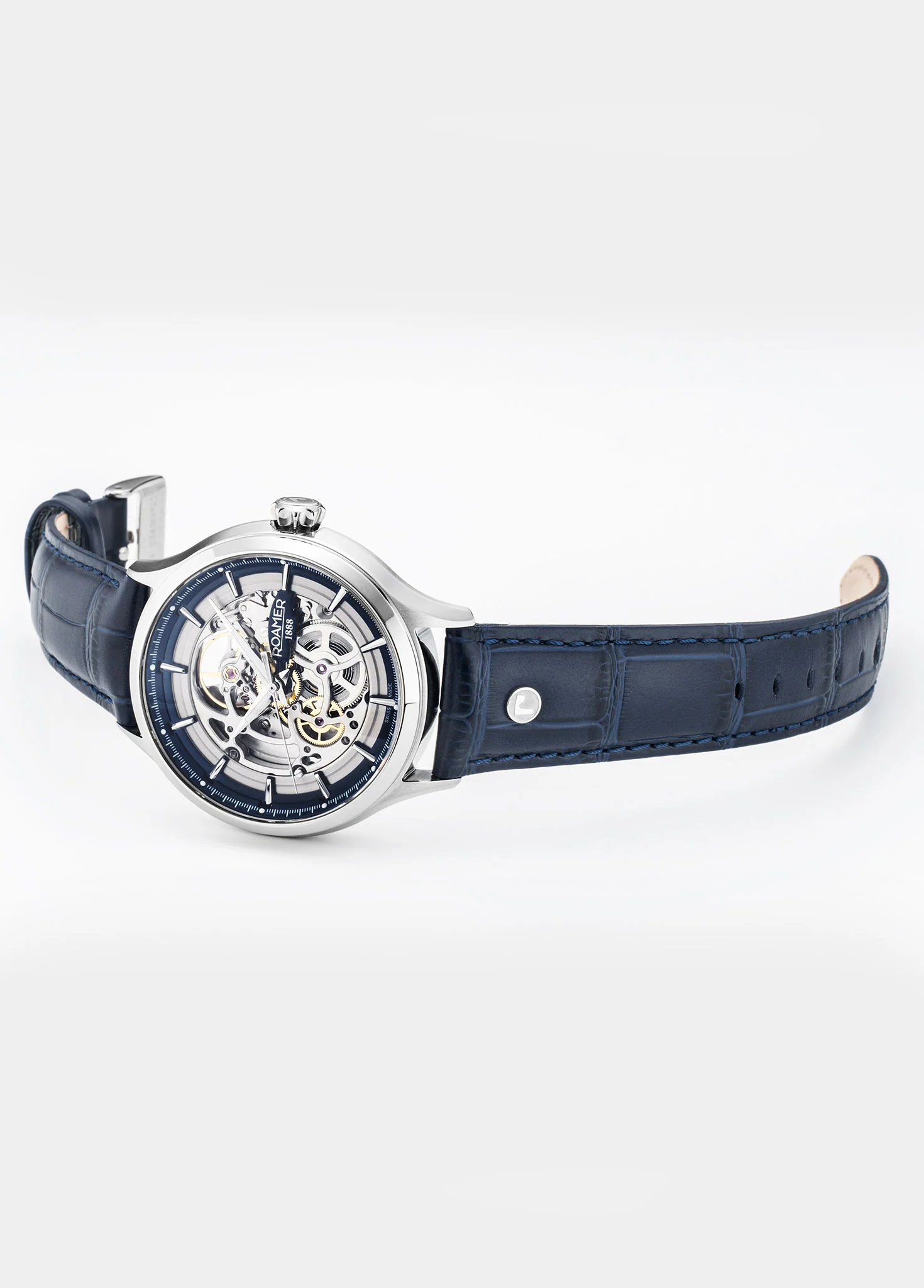 Competence Skeleton IV 43 mm Automatic Three-Hand Blue Leather Strap Sapphire glass Stainless Steel swiss watch