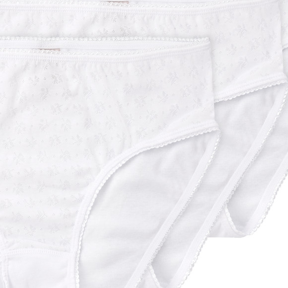 Gina Benotti 3 Damen Slips mit Mäusezähnchen-Spitze