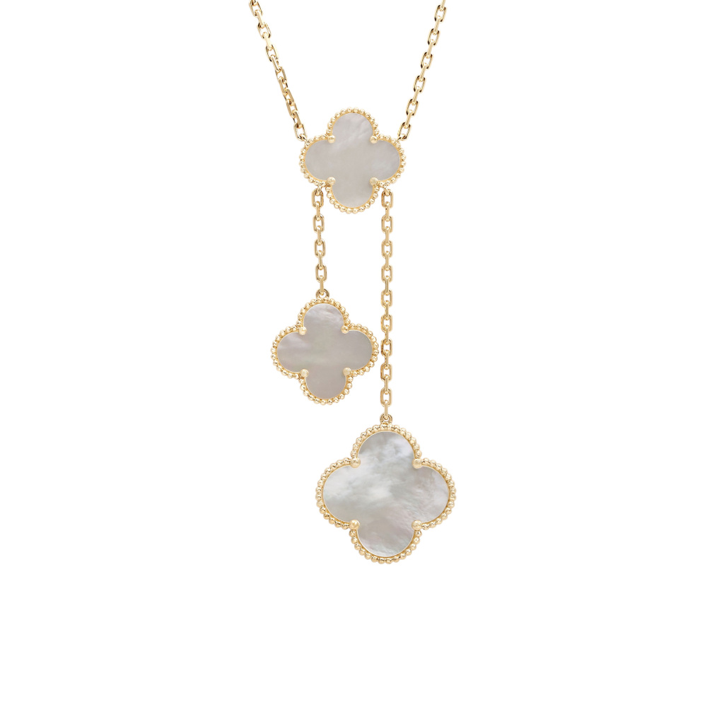 Van Cleef & Arpels Magic Alhambra Necklace 18K Yellow Gold Mother of Pearl VCARD79100
