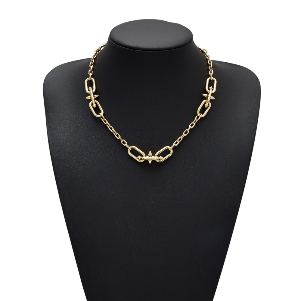 Tiffany & Co. Titan Link Station Necklace 18K Yellow Gold 73470811
