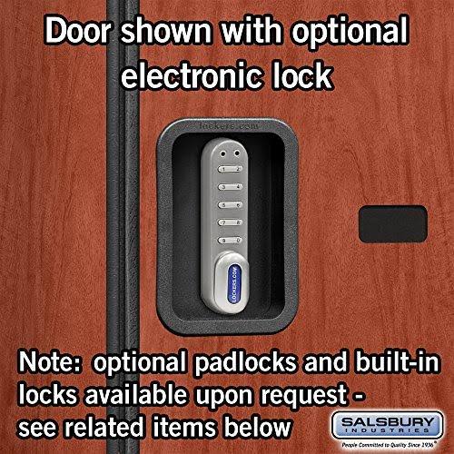 Salsbury Industries Extra Wide Designer Wood Locker - Double Tier S Style - 1 Wide - 6 Feet High - 21 Inches Deep - Cherry
