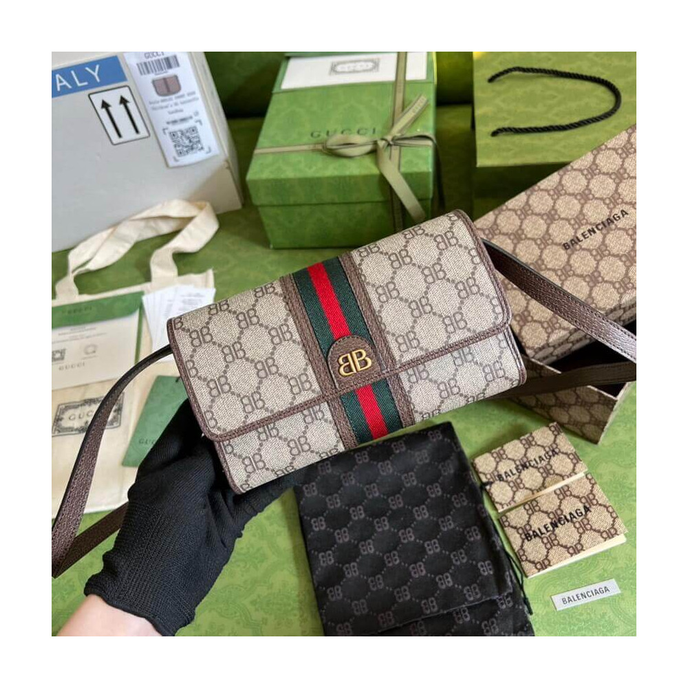 Balenciaga x Gucci Hacker Mini Crossbody Bag Coffee