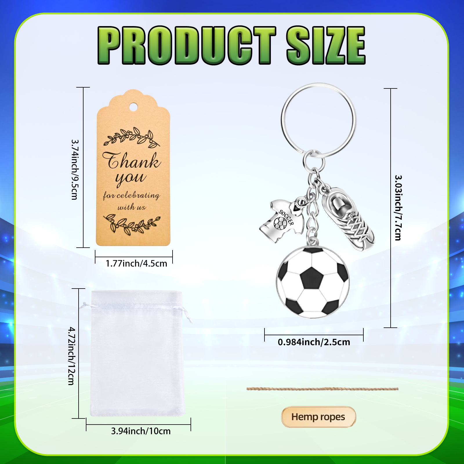 2026 US-Canada-Mexico Football Theme Party Keychain World Cup Party Gift Athlete Fan Souvenir