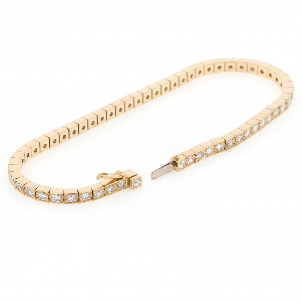 Cartier Laniere Bracelet 18K Yellow Gold Diamond