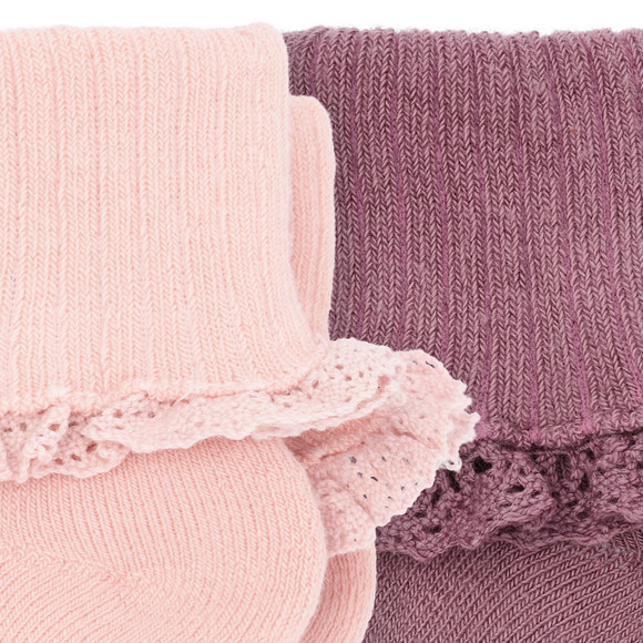 Topomini Pure Collection 2 Paar Baby Socken mit Rüschen