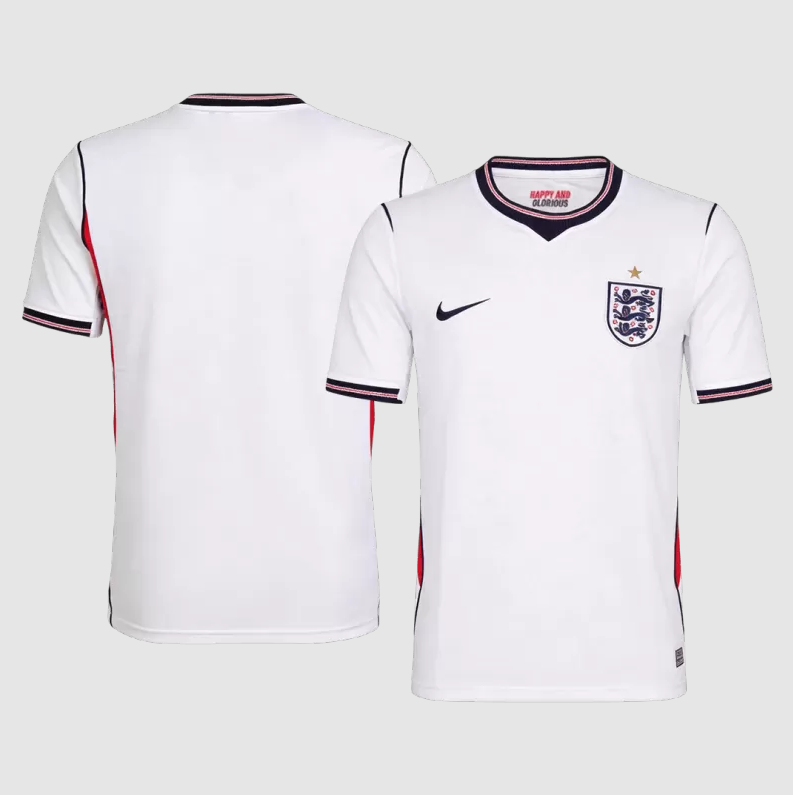 England Home Soccer Jersey World Cup 2026