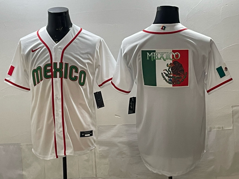 Men's Mexico Baseball White 2026 World Baseball Classic Team Jersey