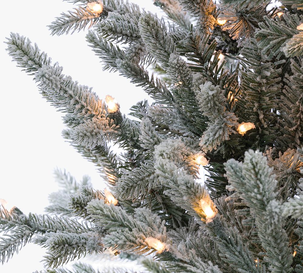 Lit Flocked Fir Faux Christmas Tree - 7.5 Ft.  sgtnighsdesigns