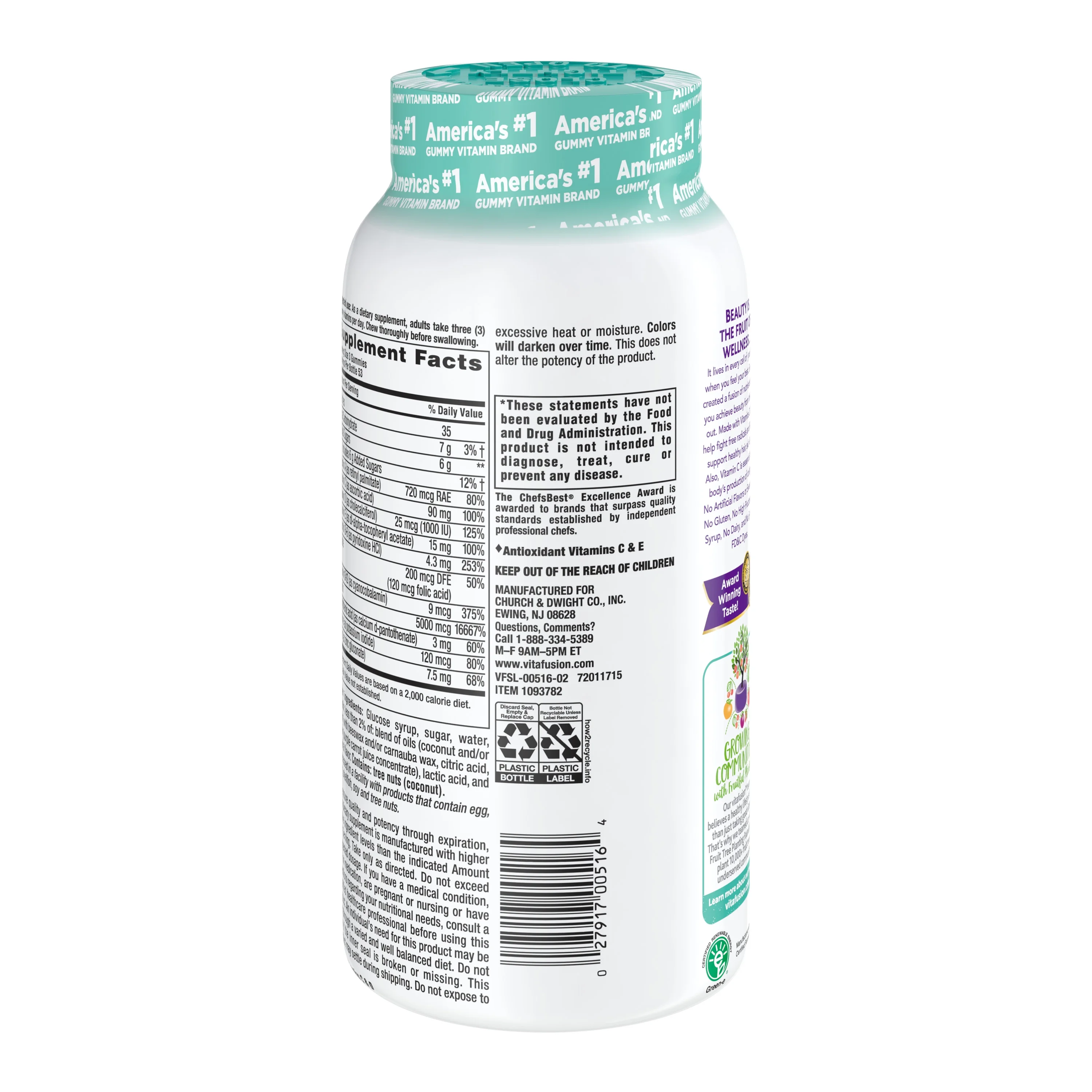 Vitafusion Gorgeous Hair, Skin, & Nails Multivitamin Gummy Vitamins, 160 ct