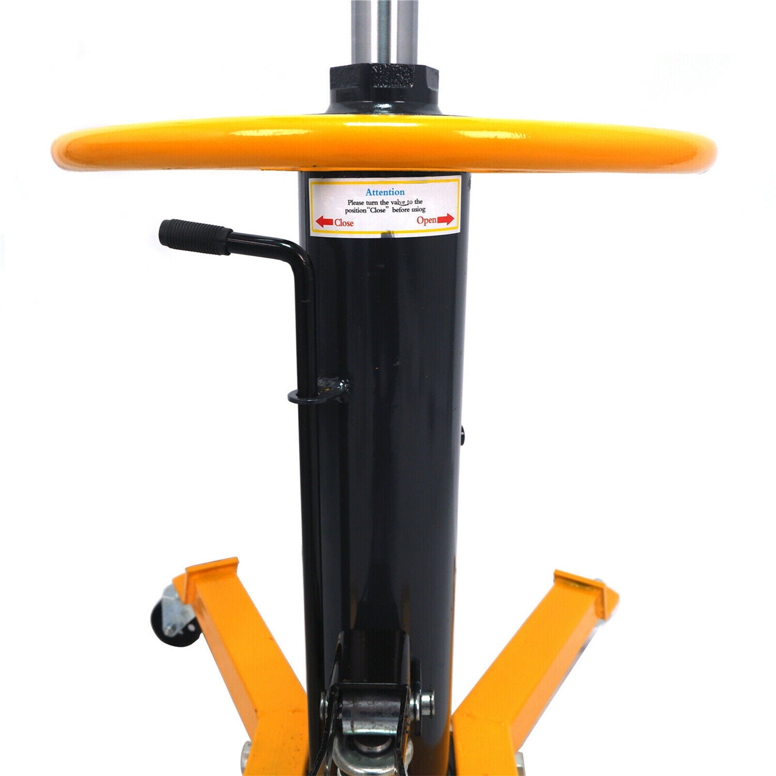 JSTUOKE 1660 Pounds Hydraulic Car Transmission Jack Vertical Lift with 360° Swivel Wheel Pedal ,Yellow,33