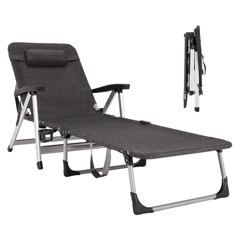 Zero Gravity Folding Recliner – High-Weight-Capacity Lounge Chair with Detachable Head Pillow