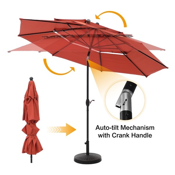 MAISON ARTS 5/7piece Patio Dining Set,4/6 Rattan Swivel Chairs with Cushion and 1 Metal Table with Umbrella Hole